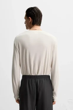 Online CAMISETA CREPÉ MANGA LARGA Hombre Camisetas