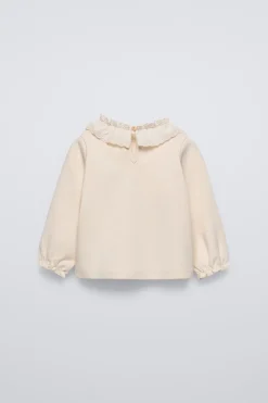 Niños ZARA 6 - 18 Meses·Camisetas|6 - 18 Meses·Camisas<CAMISETA CUELLO BORDADO SUIZO