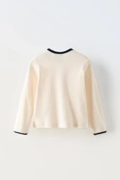 Niños ZARA 1½ - 6 Años·Camisetas|6 - 18 Meses·Camisetas<CAMISETA DESAGUJADA CONTRASTE