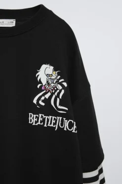 Niños ZARA 6 - 14 Años·Camisetas<CAMISETA DOBLE MANGA RAYAS BEETLEJUICE ™