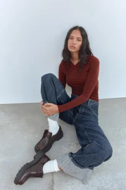 New CAMISETA DRAPEADA Mujer Tops / Bodies