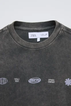Niños ZARA 6 - 14 Años·Camisetas<CAMISETA EFECTO LAVADO