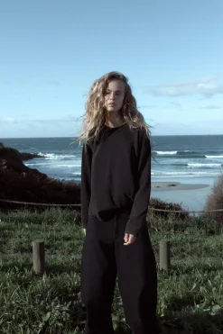 Outlet CAMISETA EFECTO LAVADO MANGA LARGA Mujer Camisetas