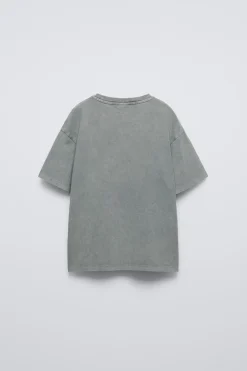 Niños ZARA 6 - 14 Años·Camisetas<CAMISETA EFECTO LAVADO PATITOS