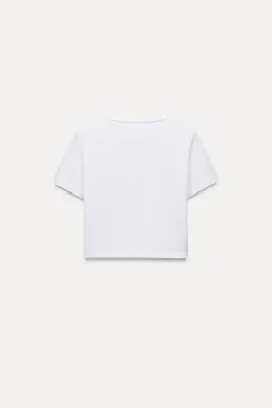 Hot CAMISETA ELÁSTICA CROPPED Mujer Camisetas