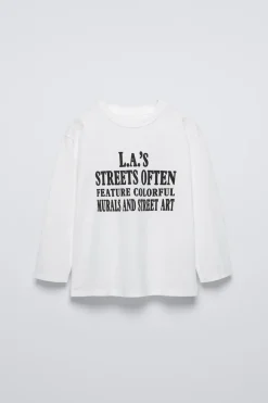 Niños ZARA 6 - 14 Años·Camisetas<CAMISETA ESTAMPADA TEXTO