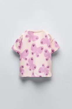 Niños ZARA 1½ - 6 Años·Camisetas|6 - 18 Meses·Camisetas<CAMISETA ESTAMPADO BRILLOS