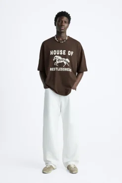 Best CAMISETA ESTAMPADO CABALLO Hombre Camisetas