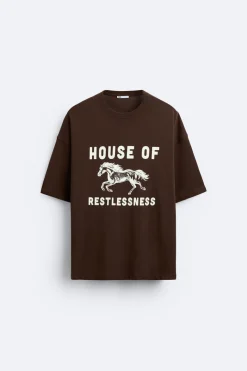 Best CAMISETA ESTAMPADO CABALLO Hombre Camisetas
