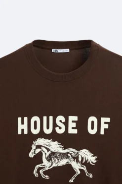 Best CAMISETA ESTAMPADO CABALLO Hombre Camisetas