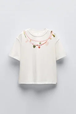 Niños ZARA 6 - 14 Años·Camisetas<CAMISETA ESTAMPADO COLLAR