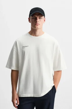 New CAMISETA ESTAMPADO COMBINADO Hombre Camisetas