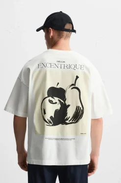 New CAMISETA ESTAMPADO COMBINADO Hombre Camisetas