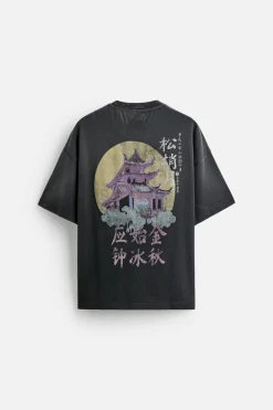 New CAMISETA ESTAMPADO COMBINADO Hombre Camisetas