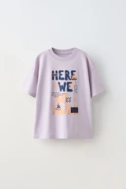 Niños ZARA 6 - 14 Años·Camisetas<CAMISETA ESTAMPADO ETIQUETA