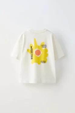 Niños ZARA 6 - 14 Años·Camisetas<CAMISETA ESTAMPADO ETIQUETA
