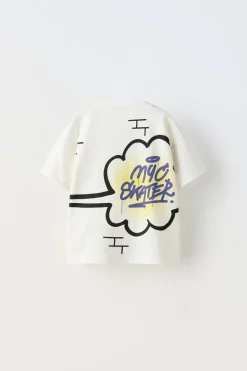 Niños ZARA 1½ - 6 Años·Camisetas|6 - 18 Meses·Camisetas<CAMISETA ESTAMPADO ETIQUETA