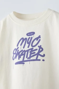 Niños ZARA 1½ - 6 Años·Camisetas|6 - 18 Meses·Camisetas<CAMISETA ESTAMPADO ETIQUETA