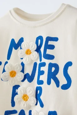 Niños ZARA 1½ - 6 Años·Camisetas|6 - 18 Meses·Camisetas<CAMISETA ESTAMPADO FLORES