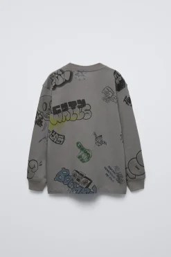 Niños ZARA 6 - 14 Años·Camisetas<CAMISETA ESTAMPADO GRAFFITI