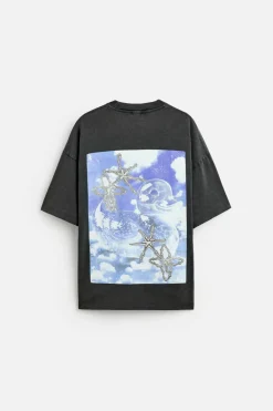 Best CAMISETA ESTAMPADO LAVADO Hombre Camisetas