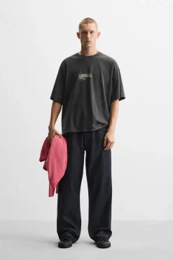 Sale CAMISETA ESTAMPADO LAVADO Hombre Camisetas