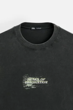 Sale CAMISETA ESTAMPADO LAVADO Hombre Camisetas