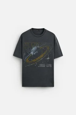 Best CAMISETA ESTAMPADO LAVADO Hombre Camisetas