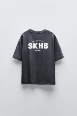 Niños ZARA 6 - 14 Años·Camisetas<CAMISETA ESTAMPADO LOGO