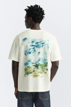 New CAMISETA ESTAMPADO PAISAJE Hombre Camisetas