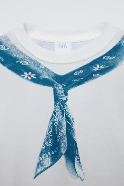 Niños ZARA 6 - 14 Años·Camisetas<CAMISETA ESTAMPADO PAÑUELO
