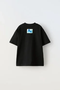 Niños ZARA 6 - 14 Años·Camisetas<CAMISETA ESTAMPADO PERRO GLOBO