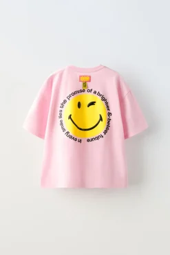 Niños ZARA 6 - 14 Años·Camisetas<CAMISETA ESTAMPADO RELIEVE SMILEYWORLD ®