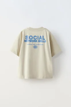 Niños ZARA 6 - 14 Años·Camisetas<CAMISETA ESTAMPADO TEXTO