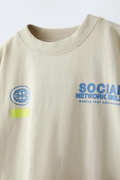 Niños ZARA 6 - 14 Años·Camisetas<CAMISETA ESTAMPADO TEXTO