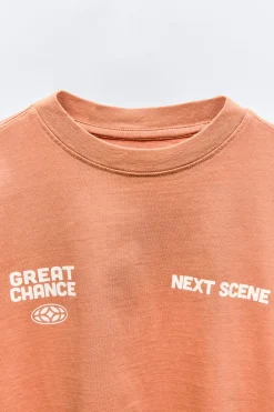 Niños ZARA 6 - 14 Años·Camisetas<CAMISETA ESTAMPADO TEXTO