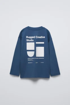 Niños ZARA 6 - 14 Años·Camisetas<CAMISETA ESTAMPADO TEXTO