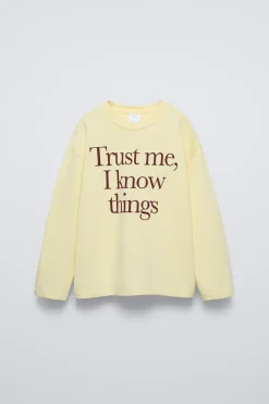 Niños ZARA 6 - 14 Años·Camisetas<CAMISETA ESTAMPADO TEXTO