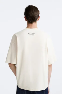 New CAMISETA ESTAMPADO TEXTURA Hombre Camisetas