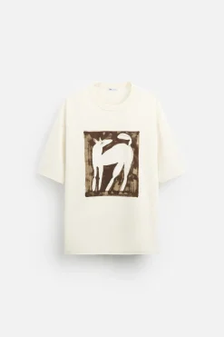 New CAMISETA ESTAMPADO TEXTURA Hombre Camisetas