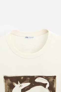 New CAMISETA ESTAMPADO TEXTURA Hombre Camisetas