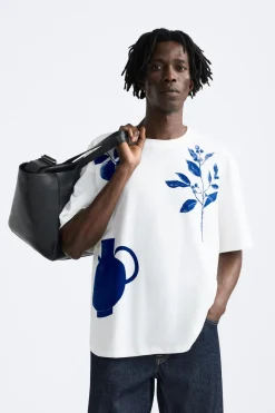 Hot CAMISETA ESTAMPADOS COMBINADOS Hombre Camisetas