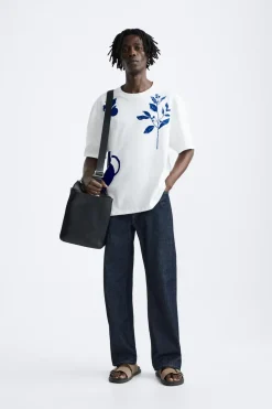 Hot CAMISETA ESTAMPADOS COMBINADOS Hombre Camisetas