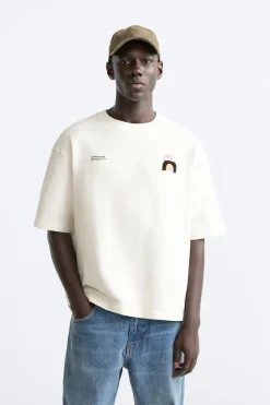 Sale CAMISETA ESTAMPADOS CONTRASTE Hombre Sudaderas|Camisetas