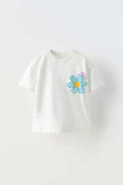 Niños ZARA 1½ - 6 Años·Camisetas|6 - 18 Meses·Camisetas<CAMISETA ESTAMPAOD RELIEVE