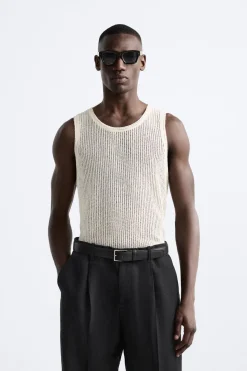 Clearance CAMISETA ESTRUCTURA CALADOS Hombre Jerséis / Chaquetas|Camisetas