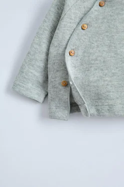 Niños ZARA 0 - 6 Meses·Camisetas|0 - 6 Meses·Básicos<CAMISETA FELPA BOTONES