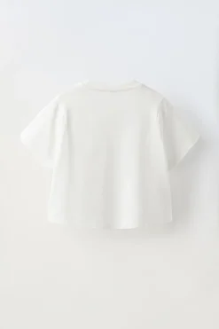 Niños ZARA 6 - 14 Años·Camisetas<CAMISETA FLORES CROCHET