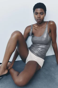 Best CAMISETA FLUIDA METALIZADA Mujer Tops / Bodies