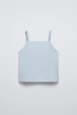 Niños ZARA 6 - 14 Años·Camisetas|6 - 14 Años·Total Look<CAMISETA FLUIDA TIRANTE TRENZADO